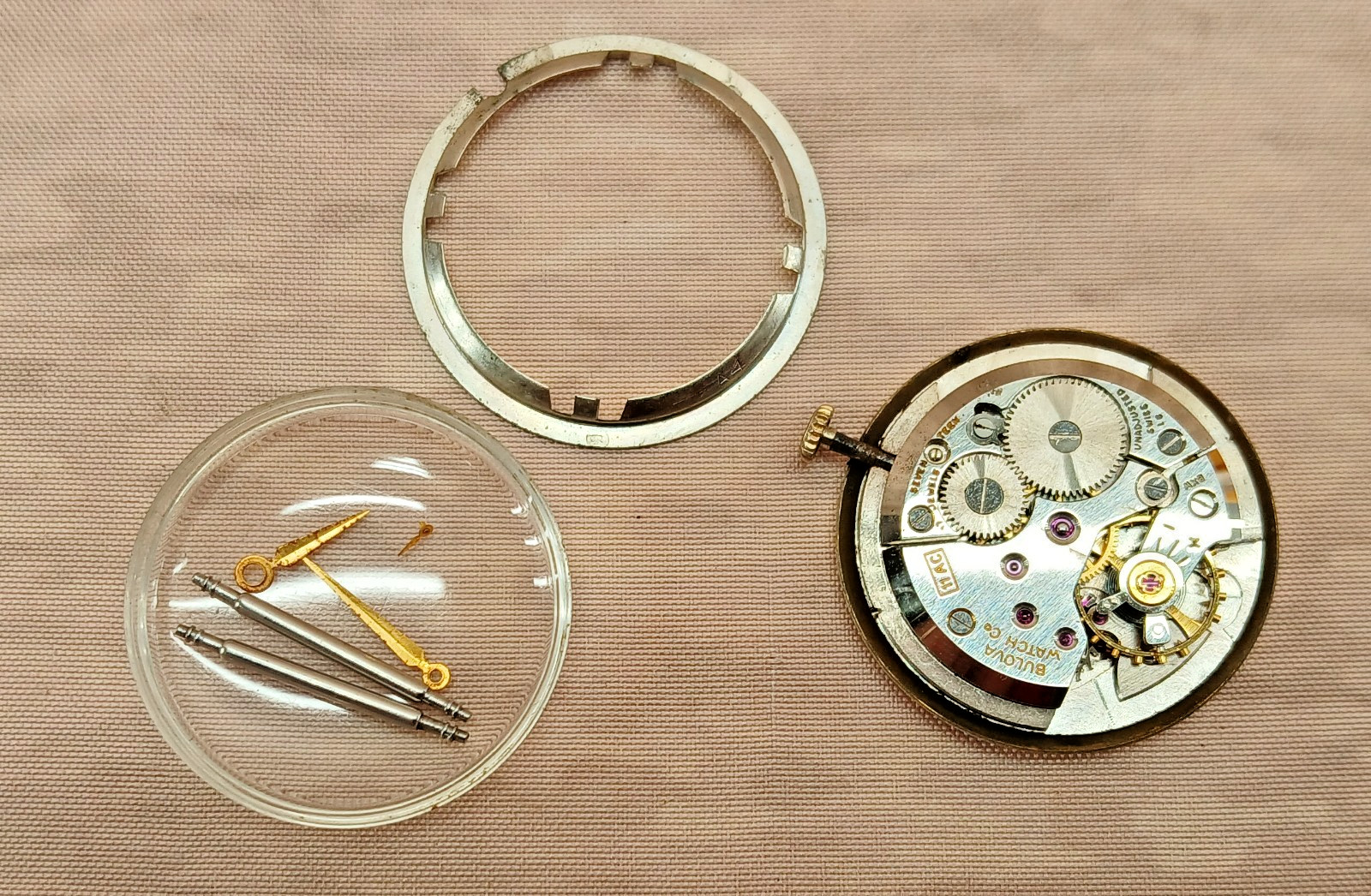 Vintage Watch Lot Galaxie Elgin Bulova 11AC Parts Repair AS IS