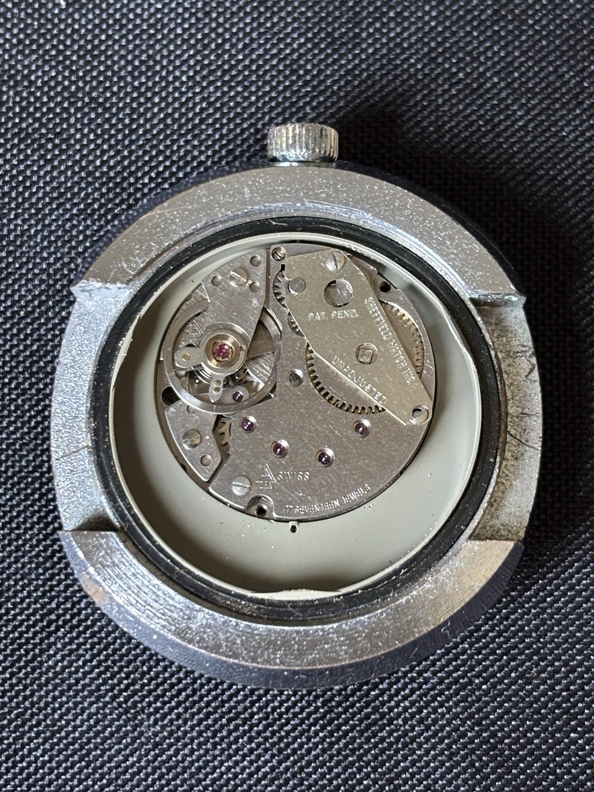 Vintage Sheffield Jump Hour Digital Watch Movement 17J Swiss 100M Parts Repair