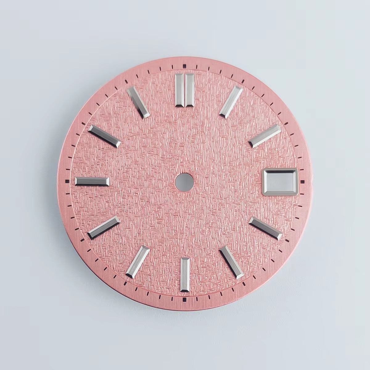 28.5Mm Silver Blue Pink Sterile Watch Dial Fit NH34 NH35 Movement Fit 3/3.8 O’Cl