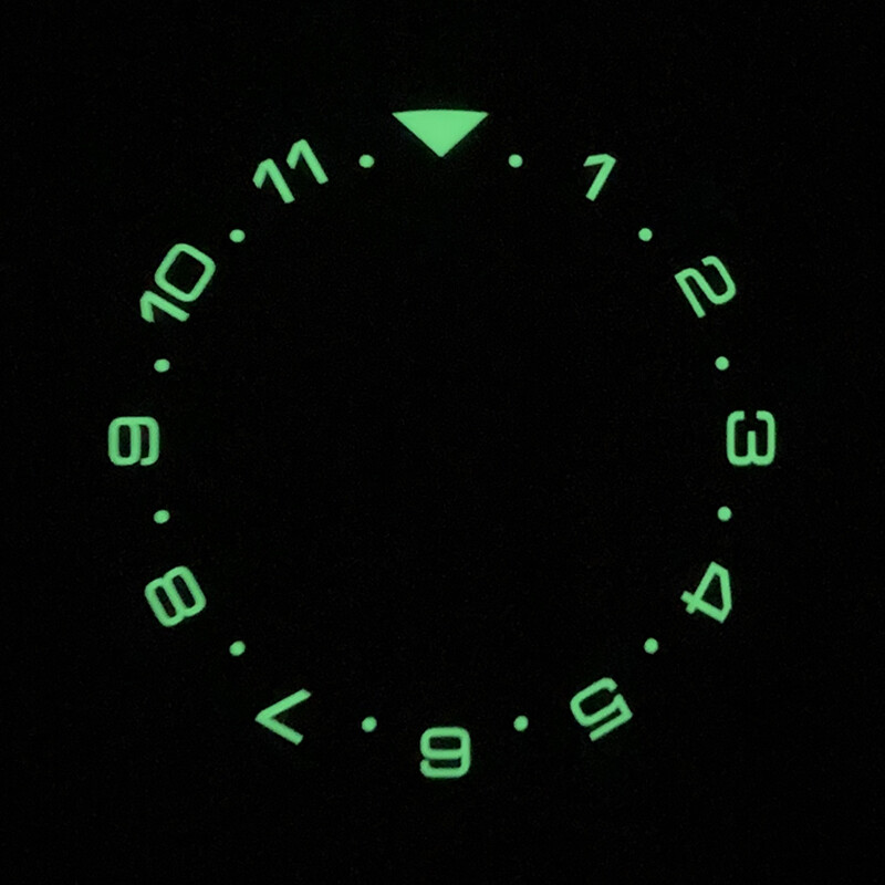 38MM 12H Batman Dual Time C3 BGW9 Lume Slope Ceramic Bezel Insert For SKX007