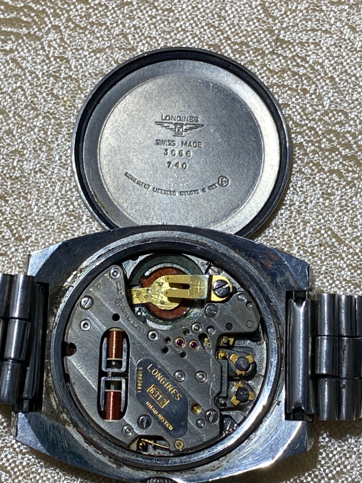 LONGINES ULTRONIC WATCH 6312 ESA 9162 FOR PARTS OR REPAIR.