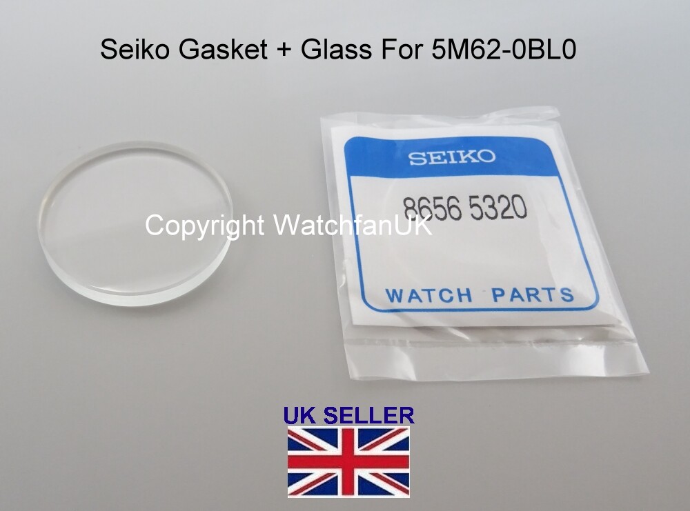 Replacement Crystal + Gasket Fits Seiko 5M62-0BL0 SKA371