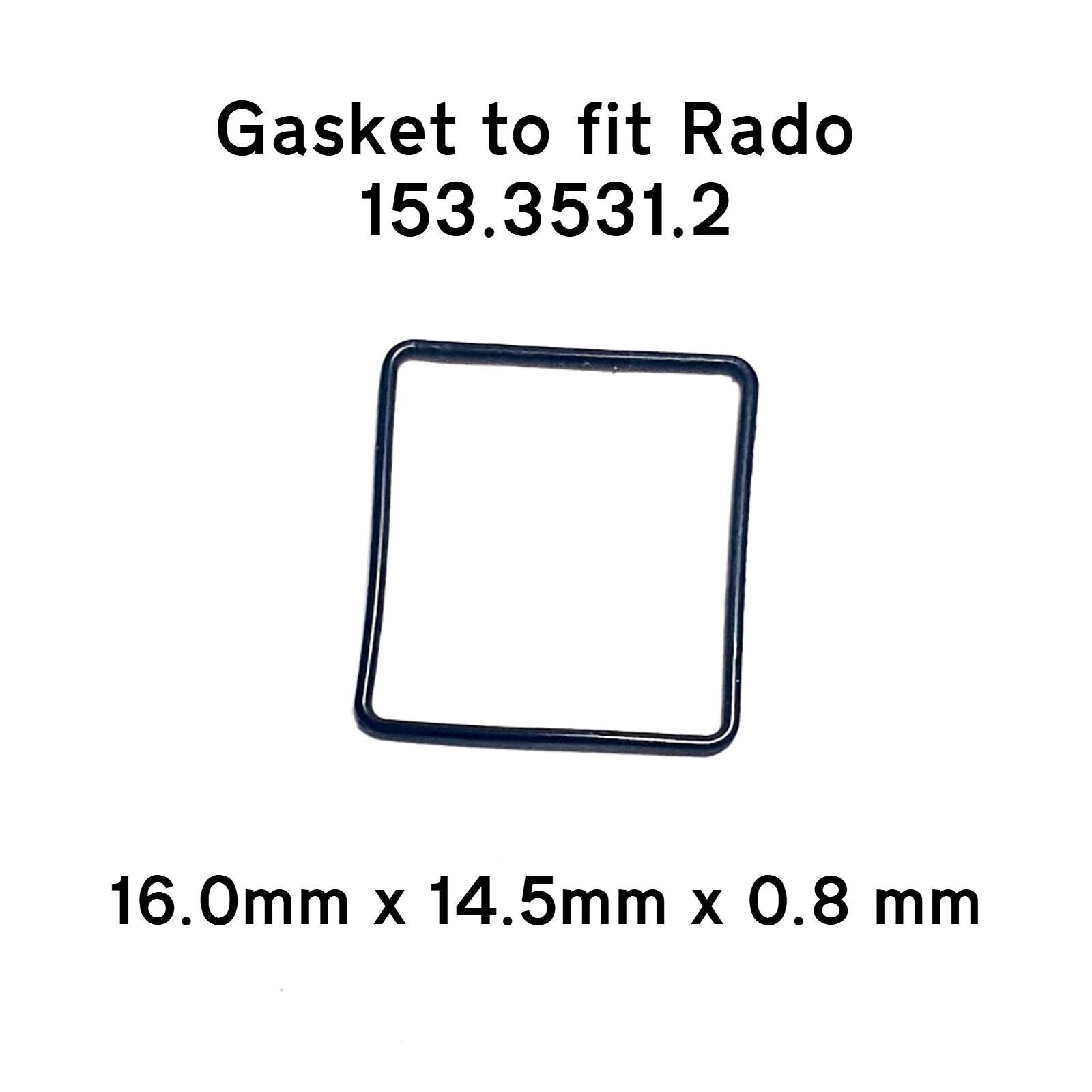 Gasket to fit Rado 153.3531.2 – Watch case back seal compatible with Rado