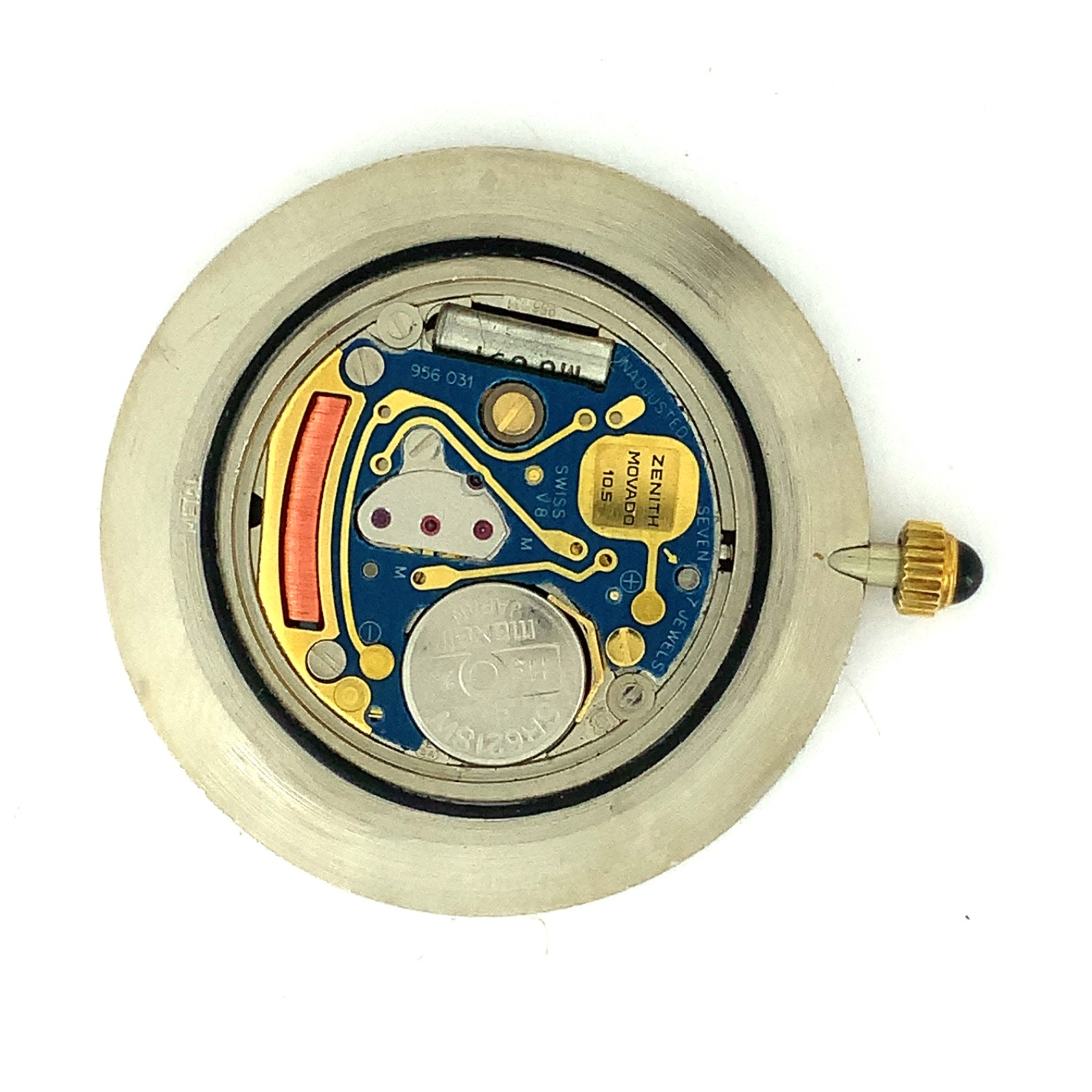 1960’s Movado Zenith Museum, cal. 956.031, 7J Quartz Watch Dial Movement – RUNS