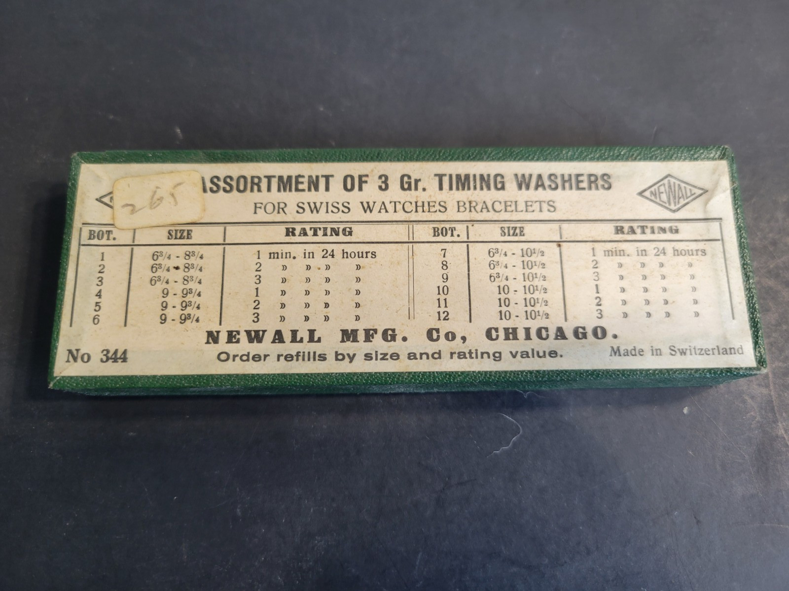 Newall Assortment of Wristwatch 3 gr Timing Washers