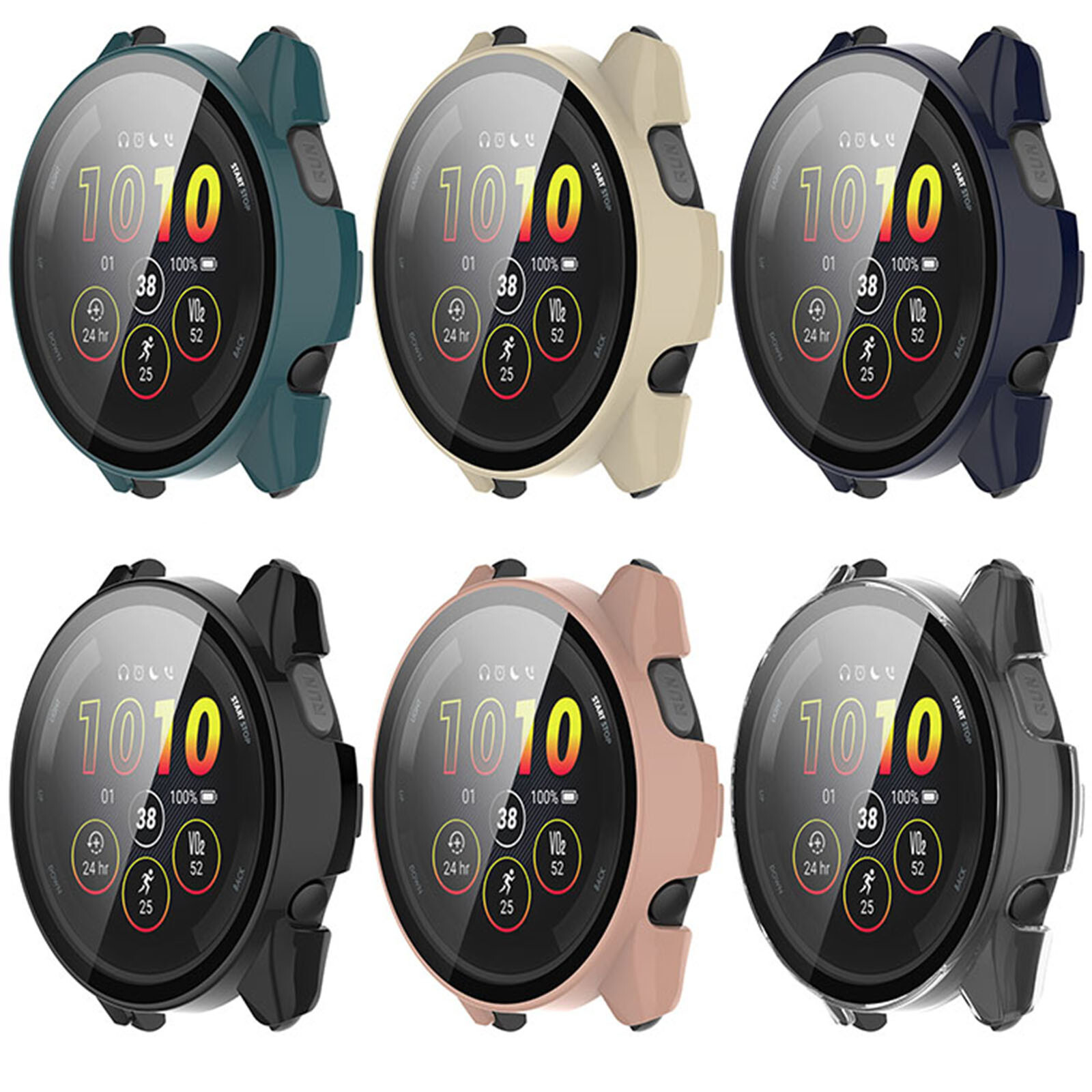 Case For Garmin Forerunner 265/265S Smart Watch PC Cover Screen Protector Shell
