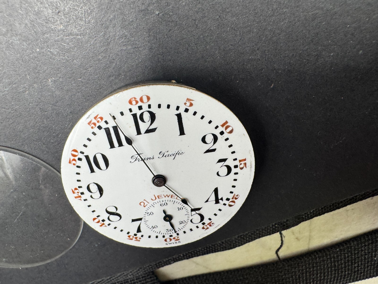 Vintage Trans Pacific 21 Jewels Pocket Watch Movement Langendorf Swiss