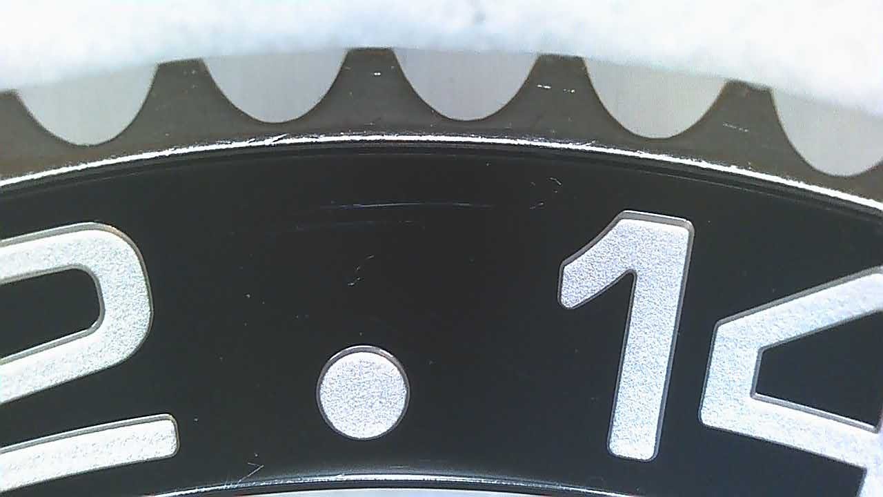 ROLEX GENUINE STEEL BEZEL / BLACK CERAMIC INSERT FOR GMT-II 116710 SCRATCHED