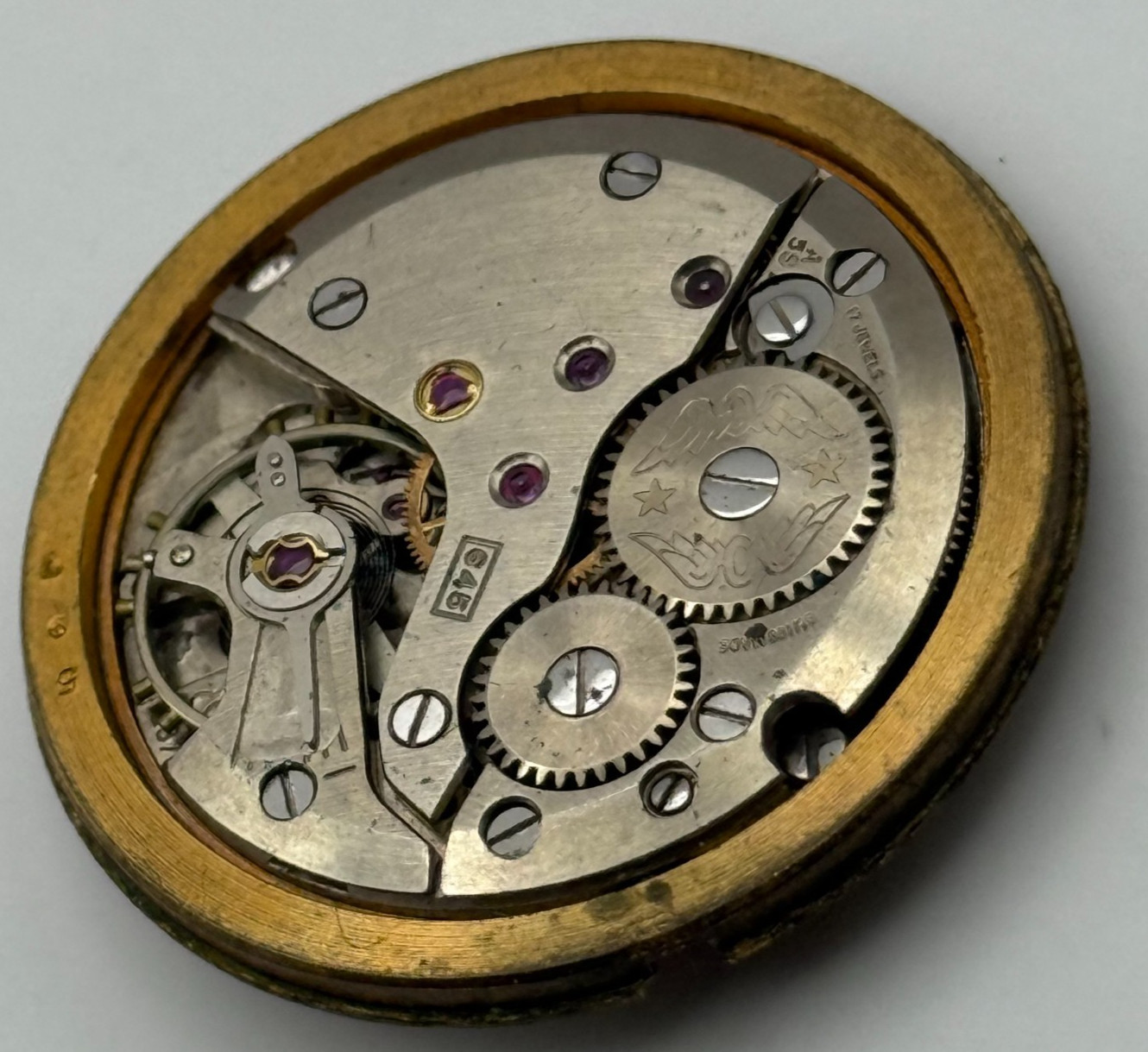 ETA 2370 Watch Movement Rotary Manual Wind Vintage Swiss Parts Repair 31.3mm