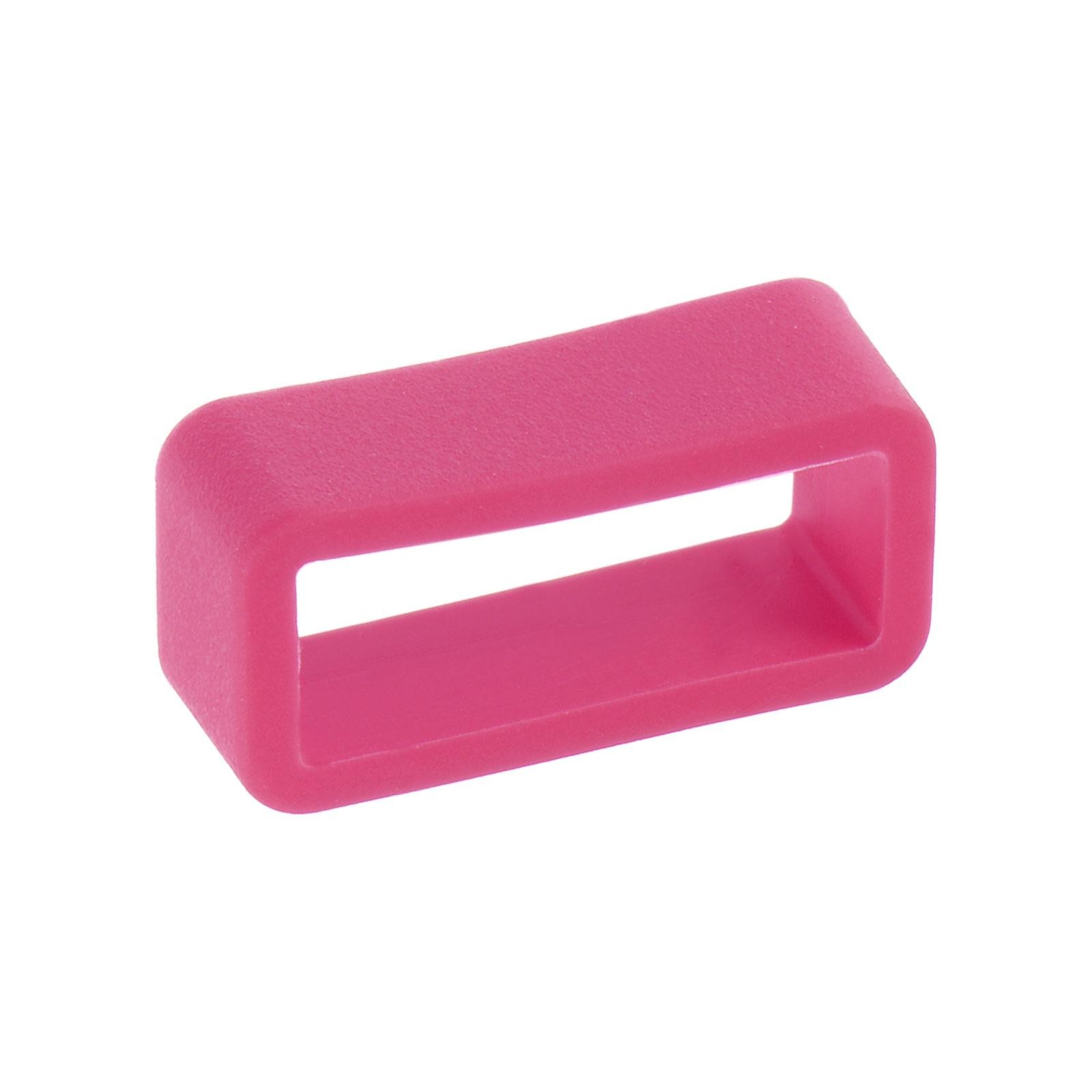 Watch Band Strap Loops Silicone for 16mm Width Watch Band, Rose Red 4 Pcs