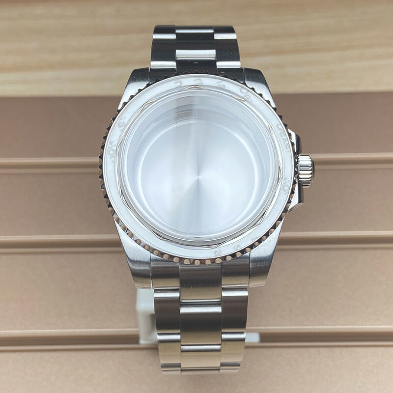 40mm Stainless Steel Watch Case Sapphire Glass Strap For Seiko Nh35/36 Movement