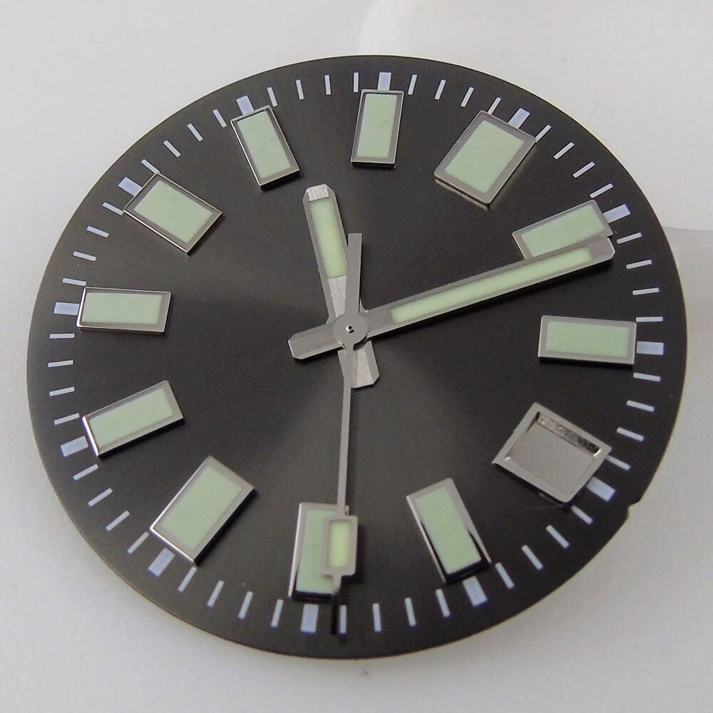 29mm Sunburst Watch Dial Fit for NH35 NH36 ETA2824 PT5000 ST2130 Green Lume