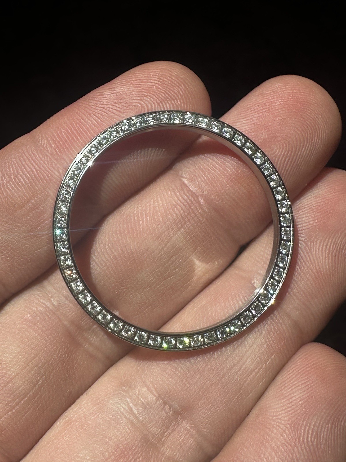 Mens Steel Diamond Bezel For Rolex 36MM 1.10 Cts LAB GROWN Diamonds