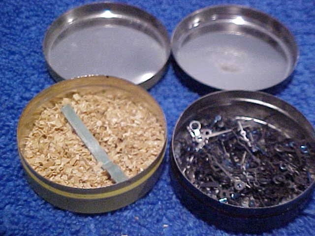 2 Vintage Watch parts Tins 100s of Hands