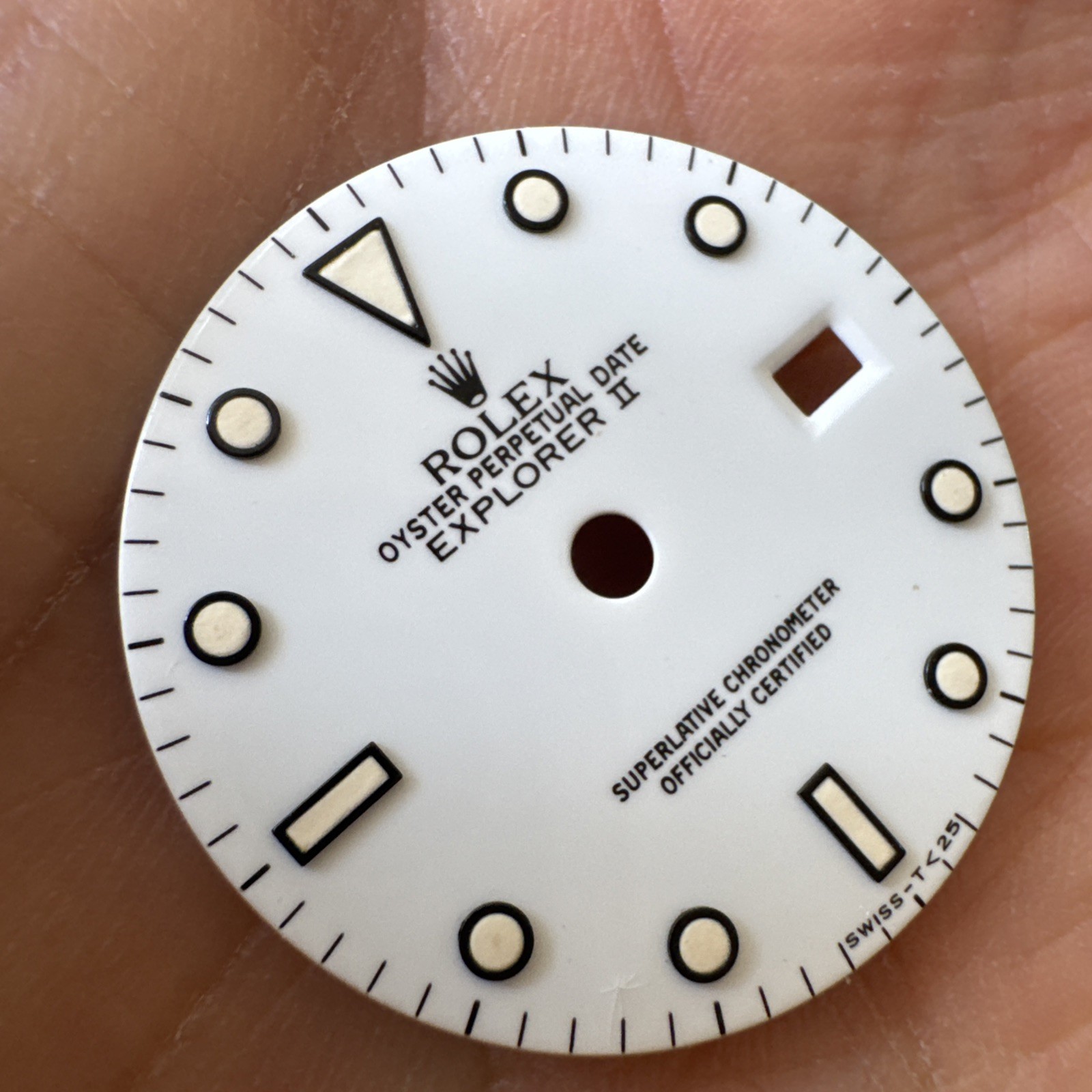 Rolex Explorer 16570 White Corn Chichi di mais circa 1995 Tritium Patina (102)