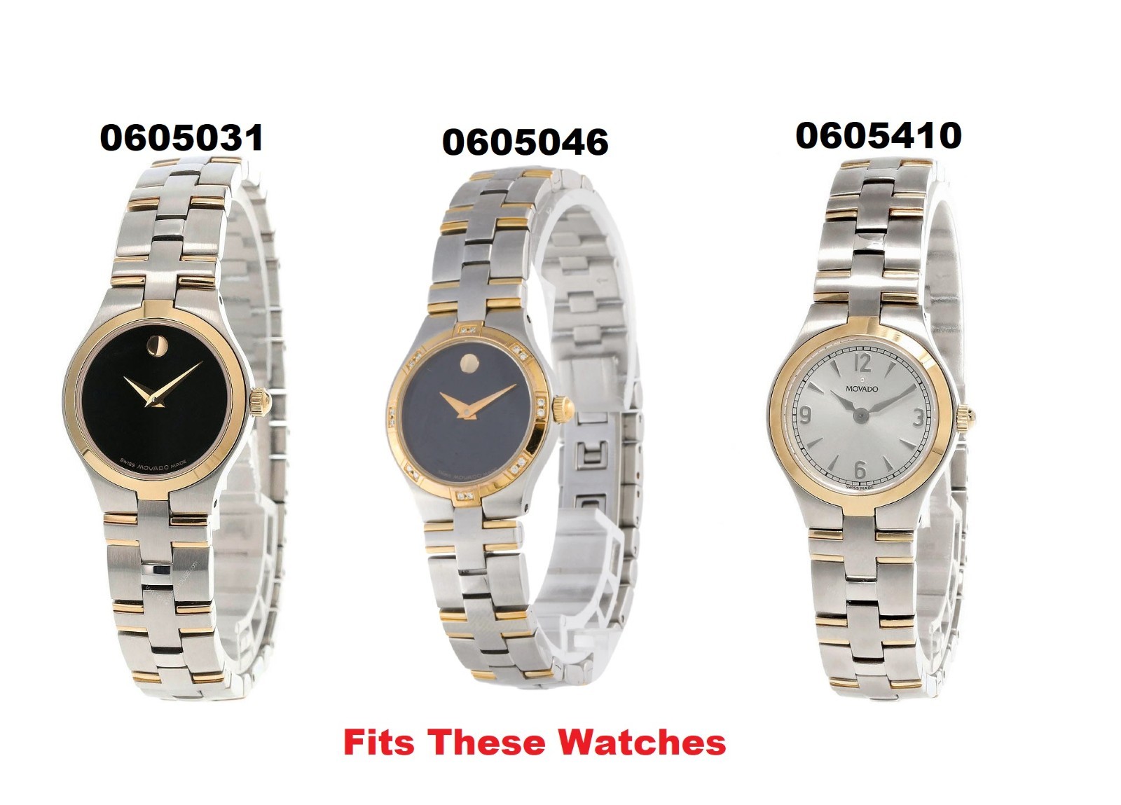 Movado Juro Womens Two Tone Watch Sizing Link 81 E4 1844