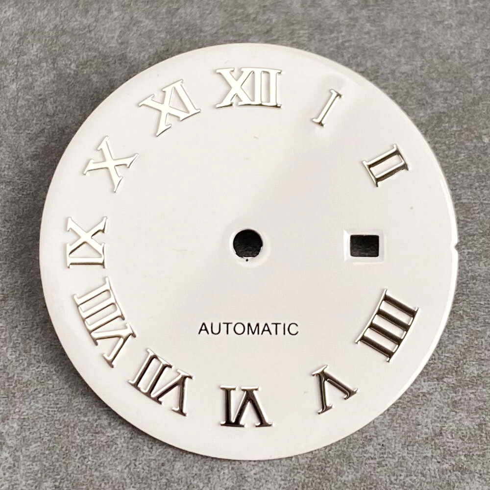 24.5mm Watch Dial Face Parts Fit NH05 NH06 Automatic Movement Diamond Index Date