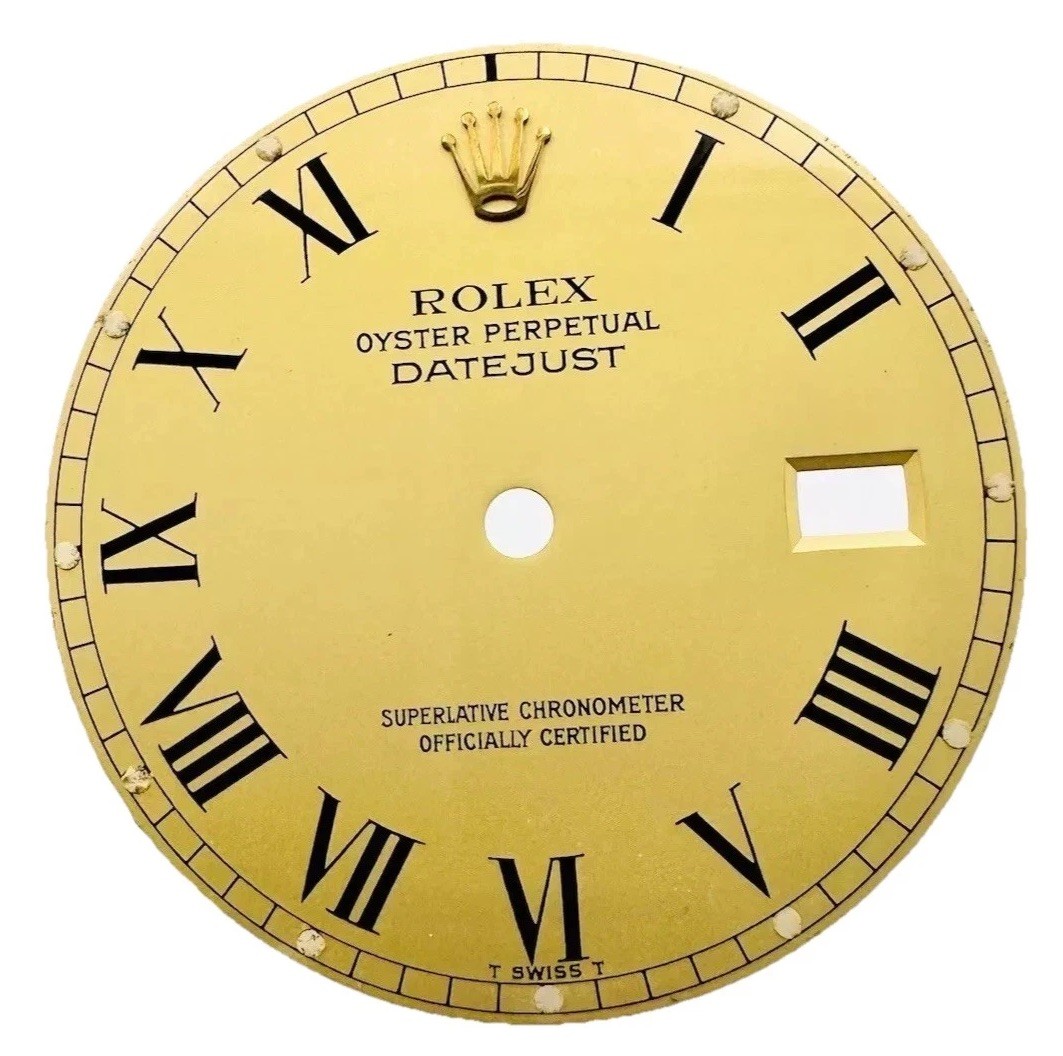 RARE Buckley ROLEX Datejust DIAL 36mm Champagne Gold 16013 16233 Genuine Roman