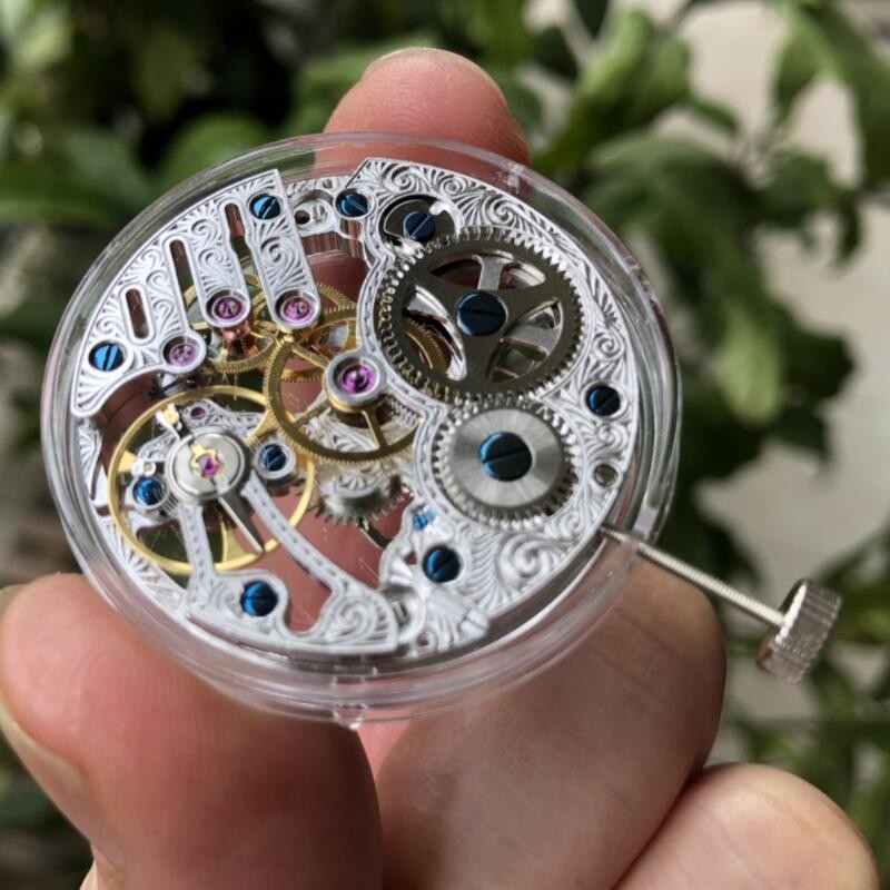 ST3600SK Movement Skeleton Hollow Manual Winding Repair For ETA6497 Movement