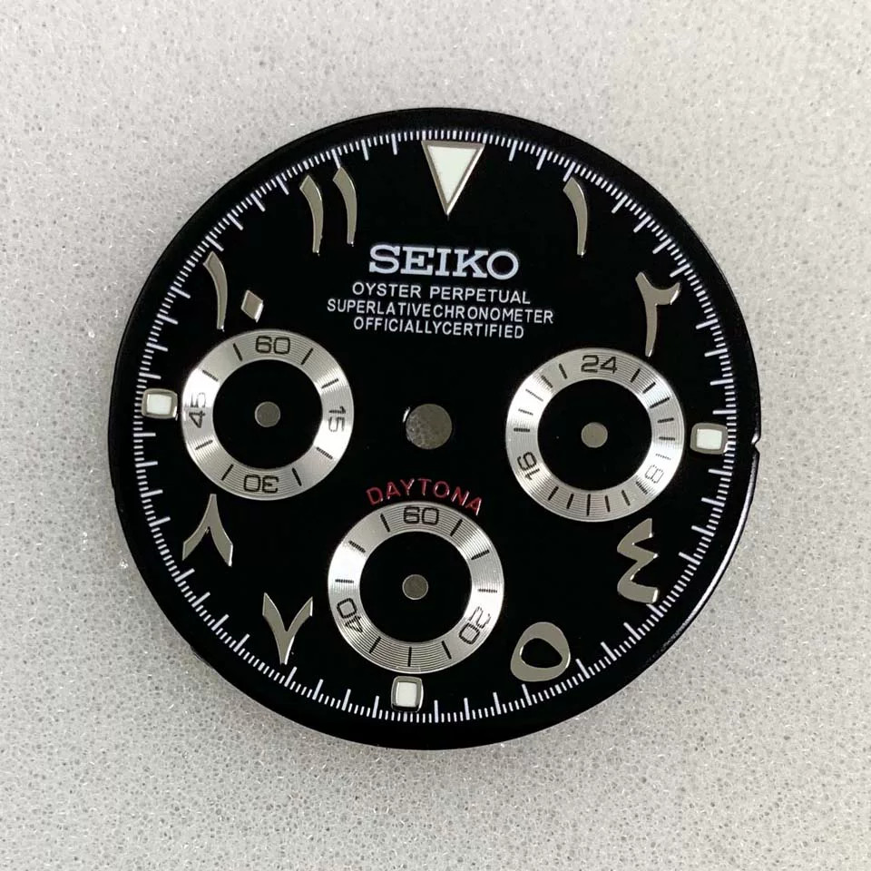 29.8mm Sun Pattern Roman Watch Dial No Luminous for VK63 Movement Watch Parts