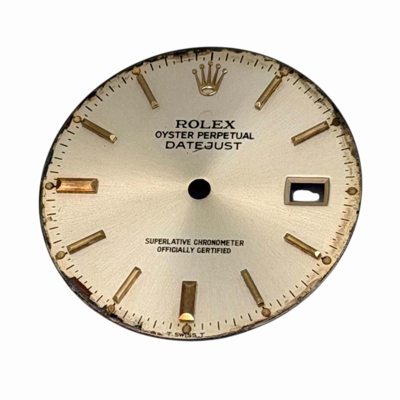 ROLEX OYSTER PERPETUAL DATEJUST WATCH DIAL. 100% AUTHENTIC, ALL ORIGINAL!
