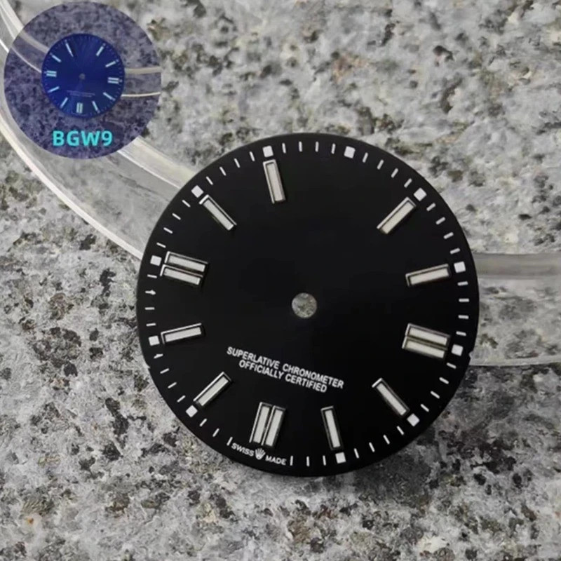 2813 Dial 28.5mm No/R-Logo Blue lume for 8215/2813/2824/2836 Movement watch dial