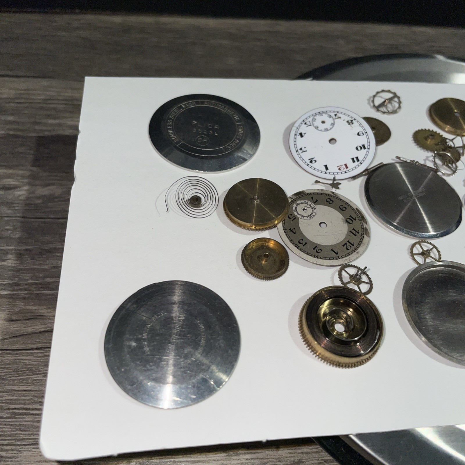 Vintage Watch Parts Lot Gears, Wheels, Cogs Case Steampunk Crafts Repair (50g)