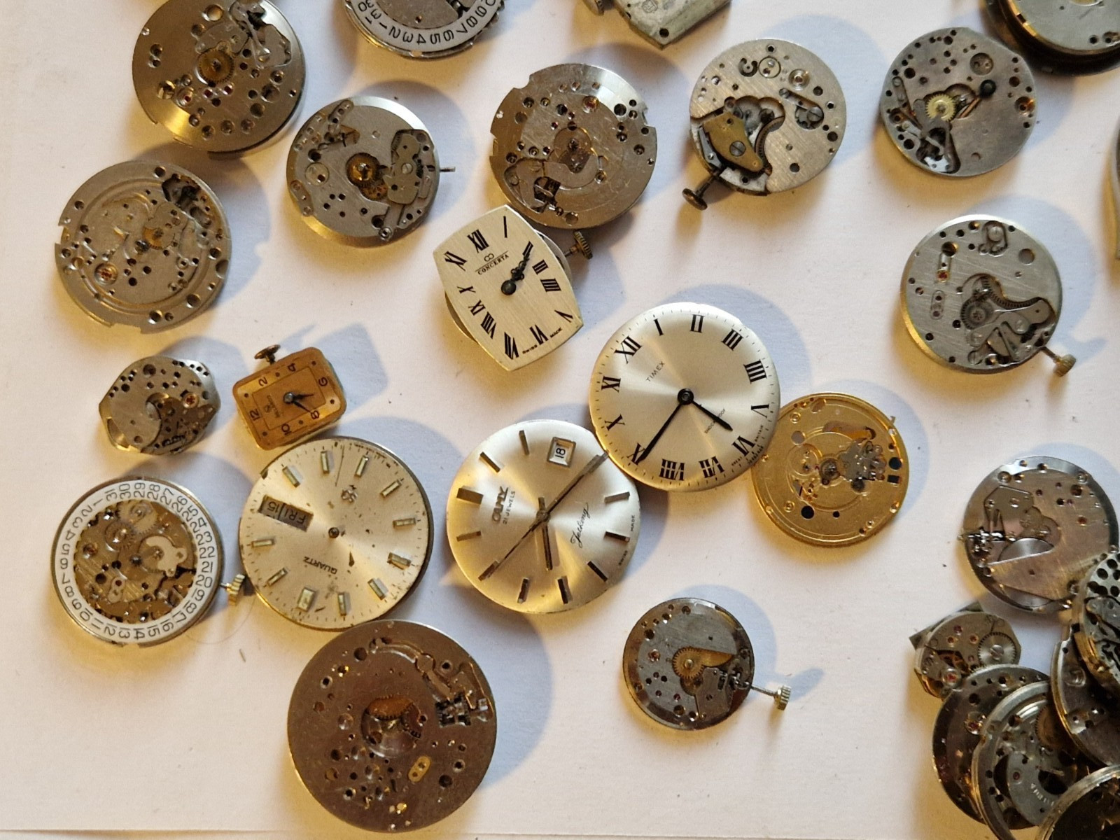 watchmaker movement lot timex rotary Eta Smiths Oris Balco camy mixed