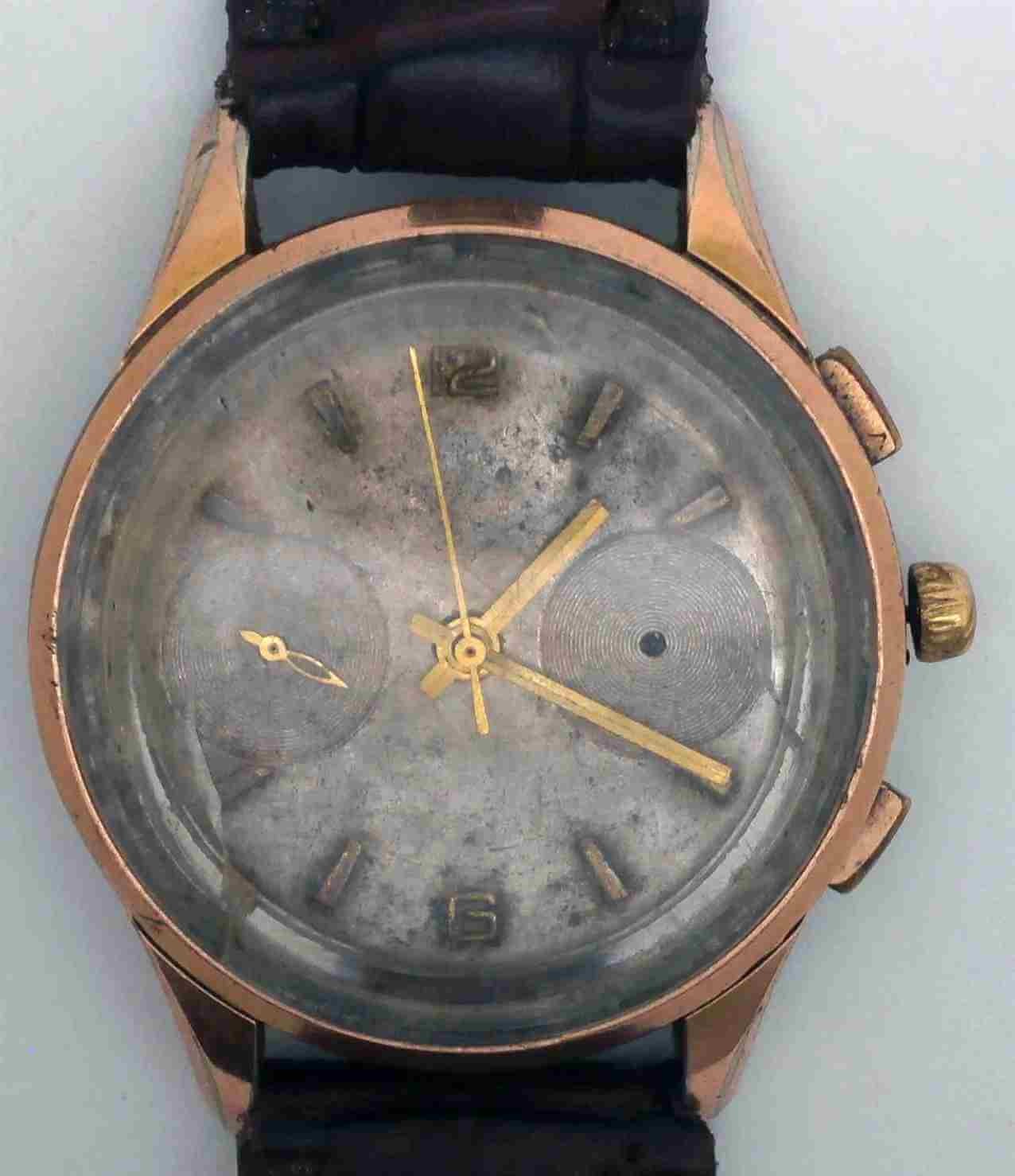 VTG CAMY Gold Plated Chronograph. Cal: L-149. For Repairs