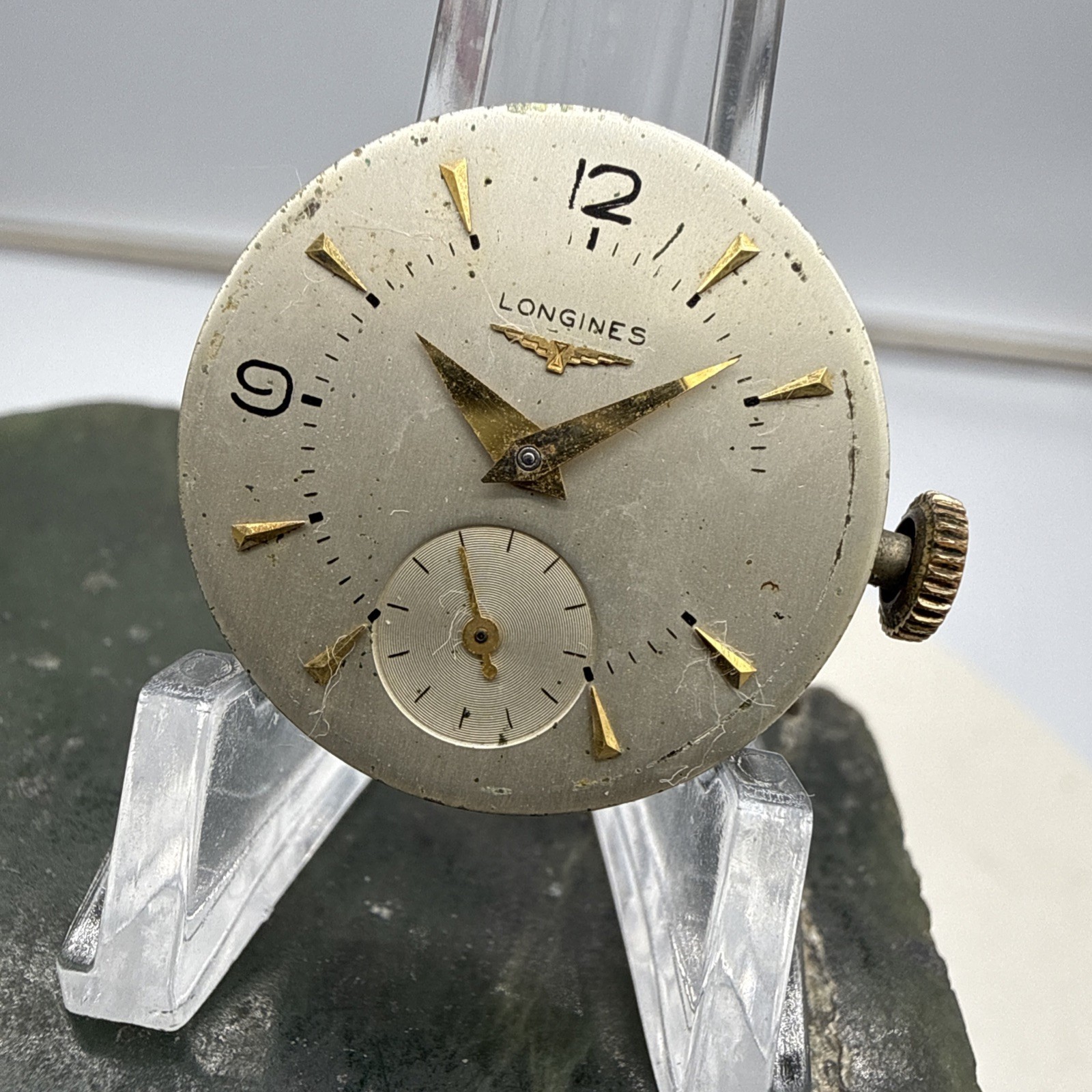 Vintage Longines Caliber 23Z 17-Jewel Wristwatch Movement, Keeps Time