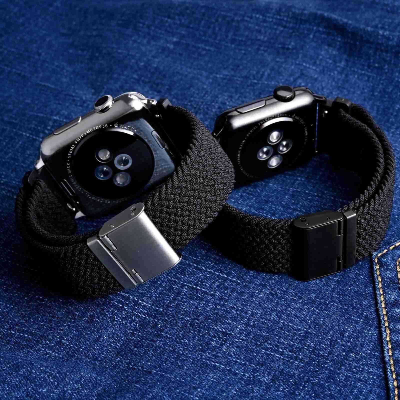 WOCCI 22mm Braided Nylon Watch Bands for Men and Women, 2 Packs Replacement S…