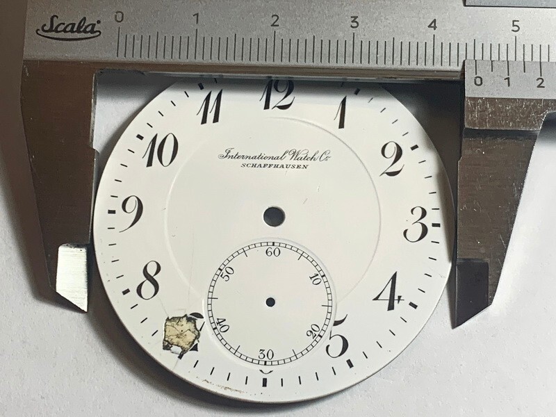 IWC Schaffhausen International Watch Company Antique Swiss White Enamel Dial