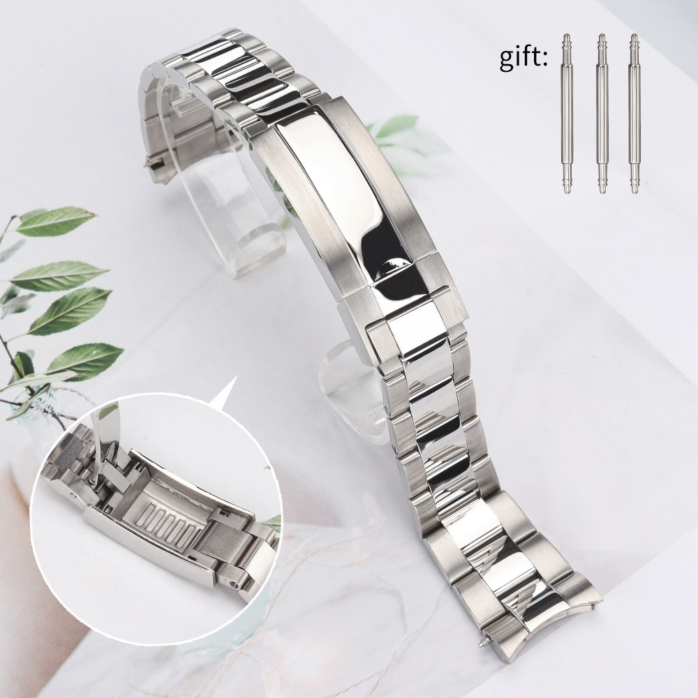 Oyster President Bracelet 20MM Premium Solid 316L Stainless Repair Curved Bands
