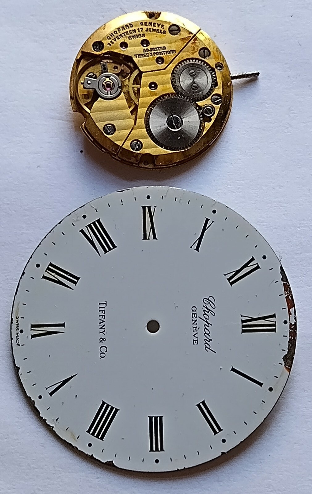 Chopard Geneve for Tiffany & Co dial and original P 7001 Chopard movement
