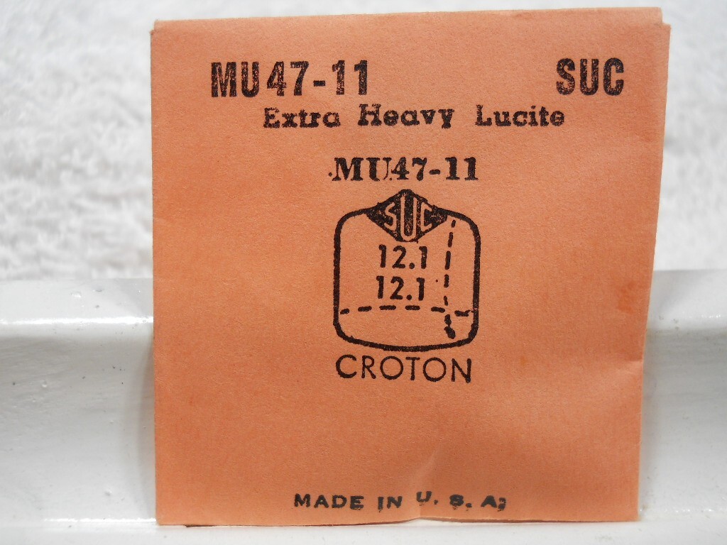 SUC MU47-11 Watch Crystal Fit Croton – 12.1 x 12.1 mm – Replacement / Repair