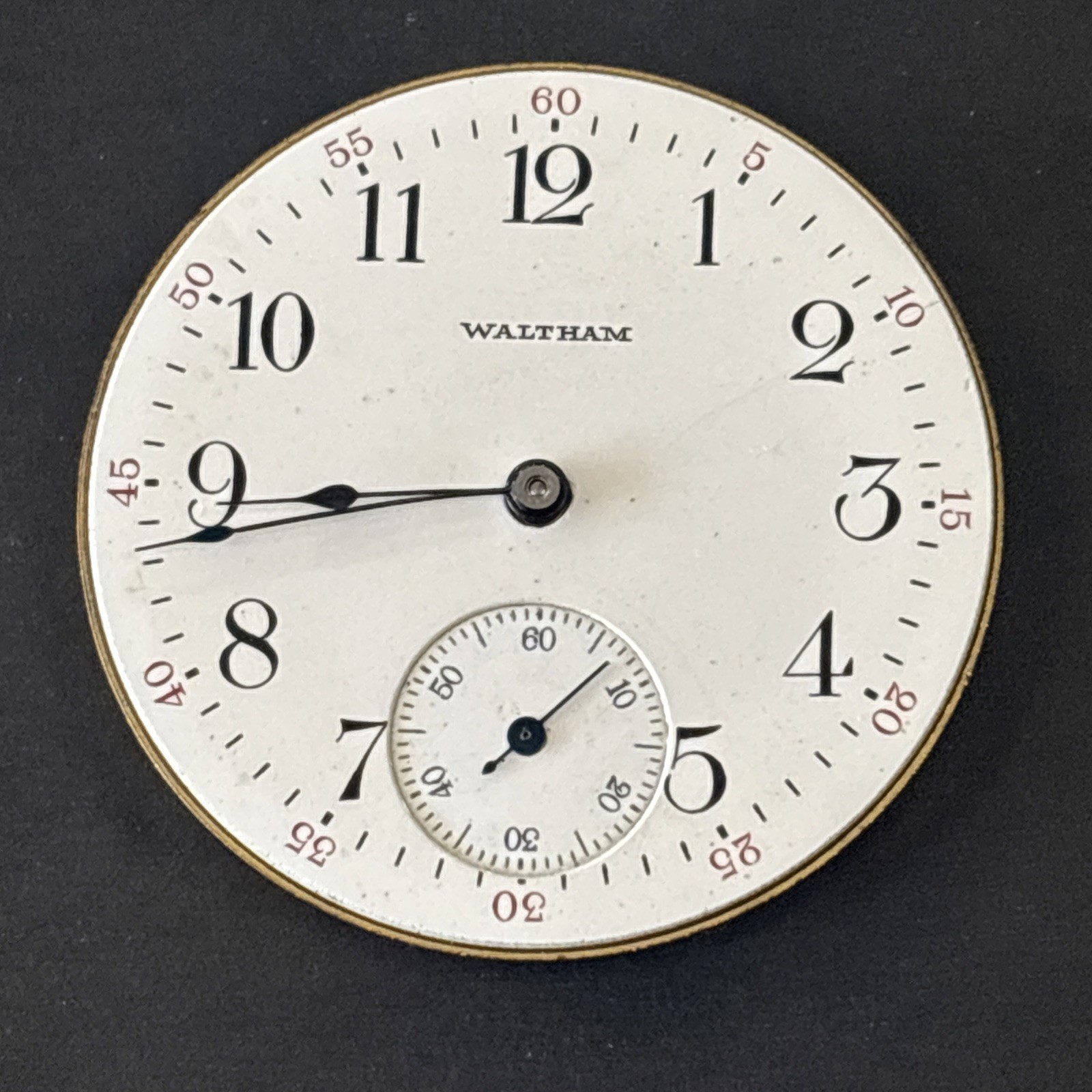 Waltham 15 Jewel Working Pocket Watch Movement Grade No 613 Model 1908 Size 16