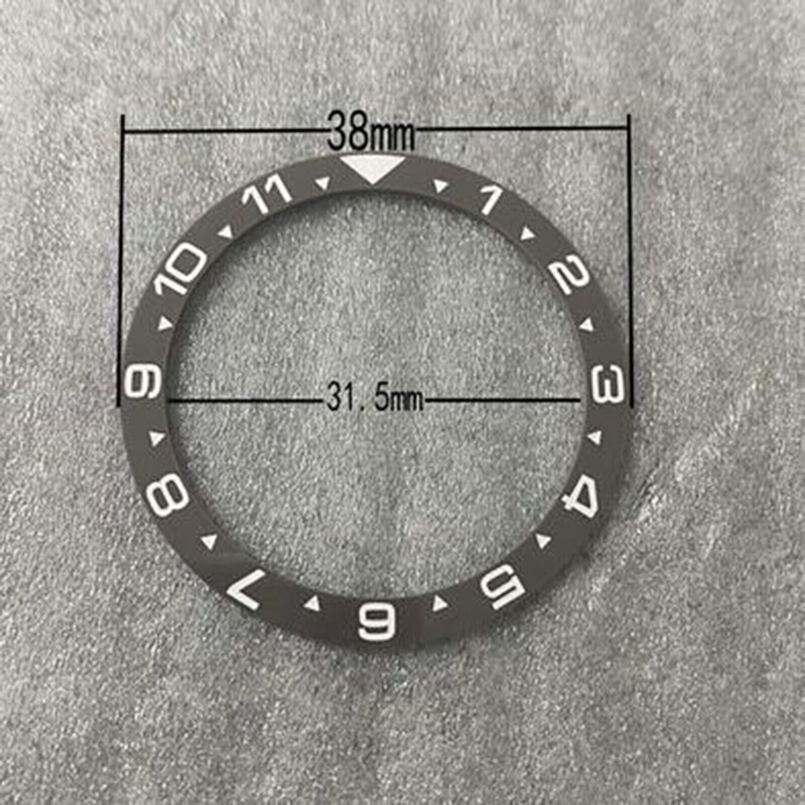 Flat Watch Ring Mouth Watch Bezel Insert 38mm*31.5mm Diameter Ceramic/Aluminum