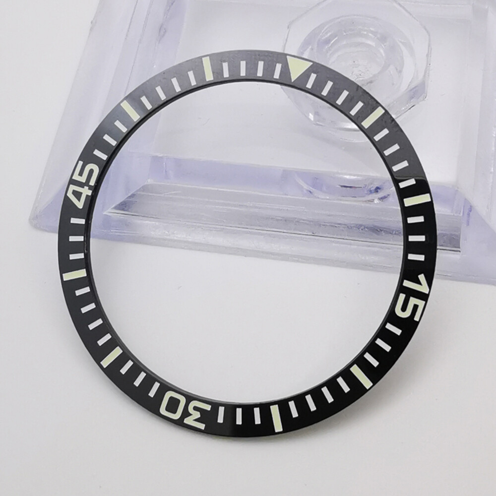38mm*31.5mm flat luminous ceramic watch bezel insert rings fit 40mm mens case