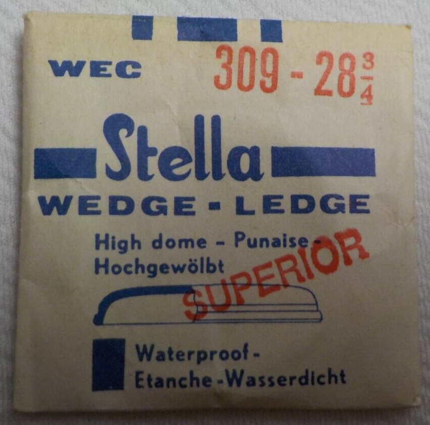 STELLA ROUND WATCH CRYSTAL WATCHMAKER REPLACEMENT PART 309 28 3/4 WEC #195