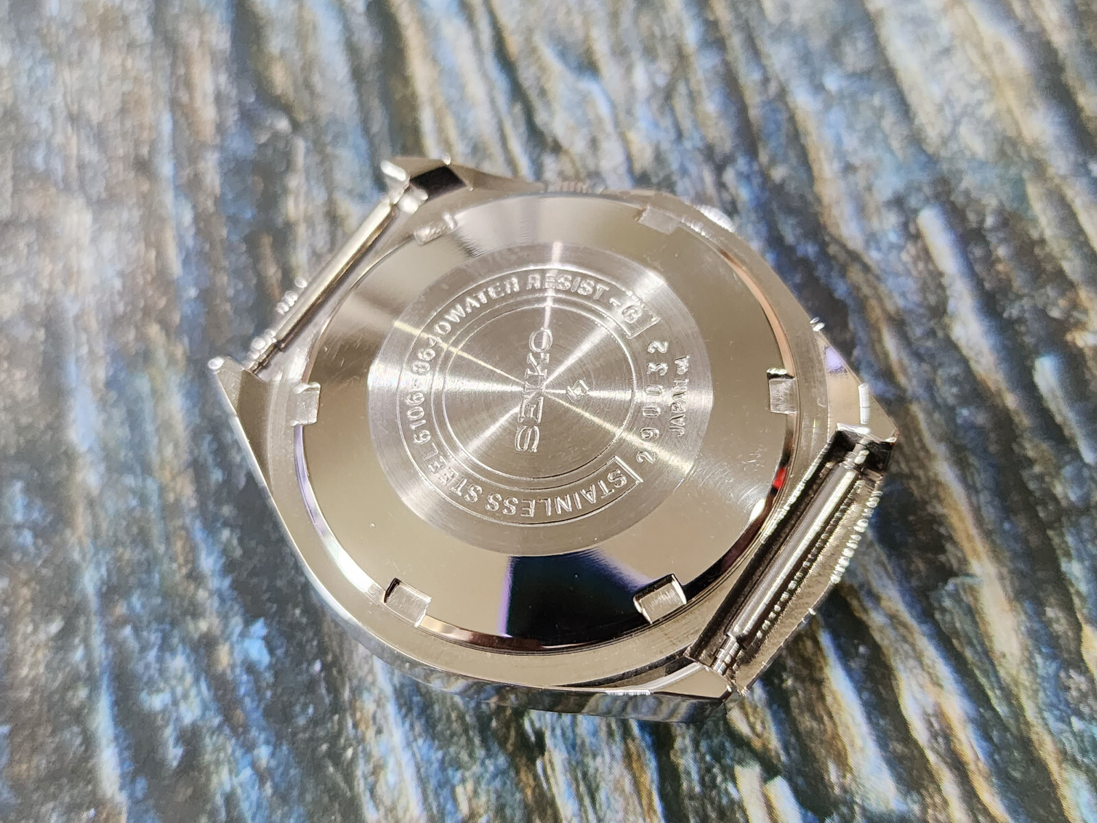 NOS GENUINE CASE VINTAGE SEIKO 6106-8640 COMPLETE CASE SS.