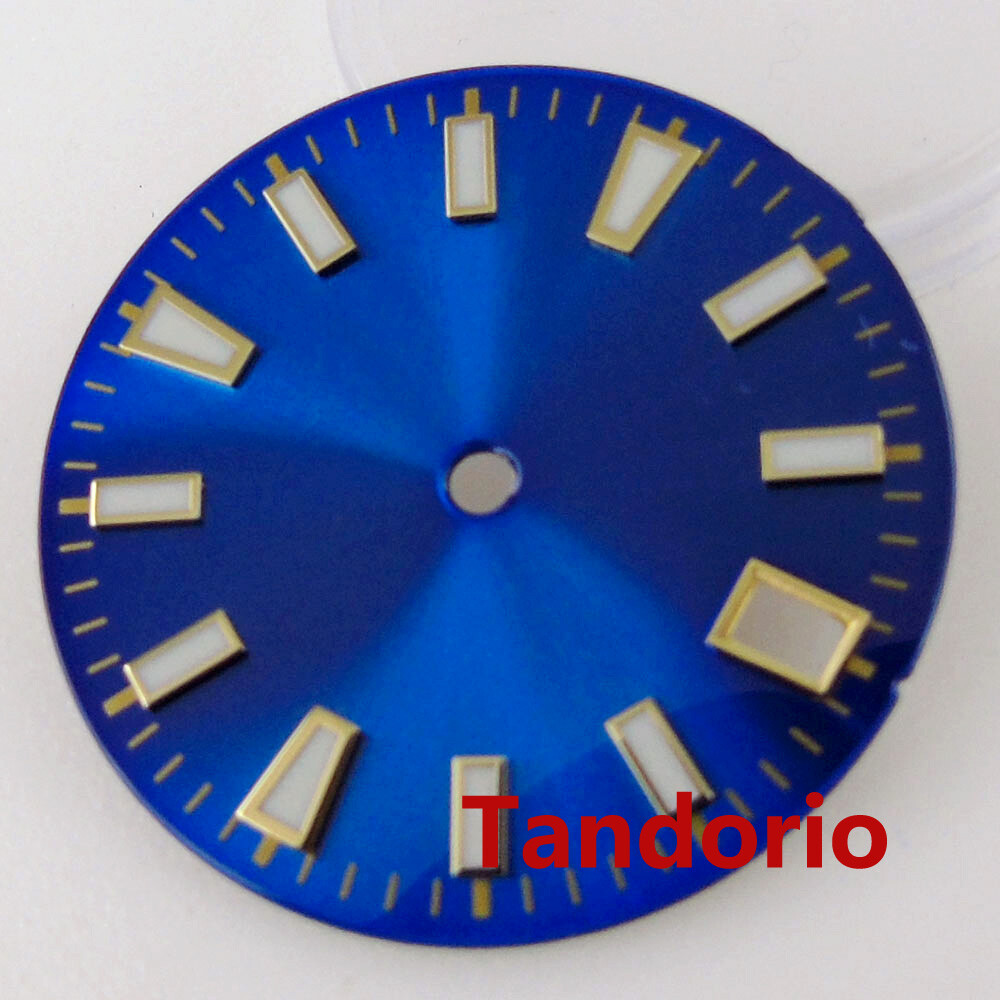 28.5mm Sterile Sunburst Watch Dial Date Lume Fit NH35A NH36A Automatic Movement