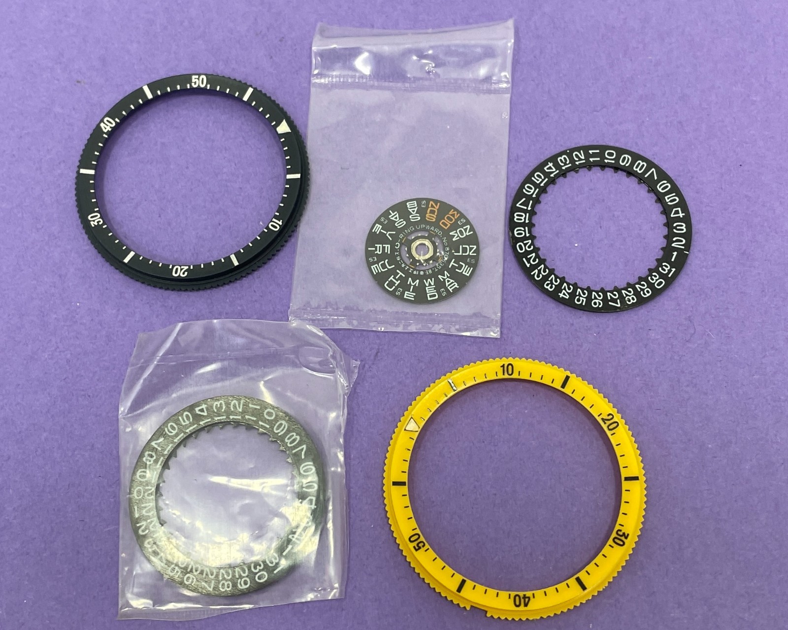 LOT OF SEIKO PARTS WHEEL HANDS DIALS CRYSTALS NOS & USED CONDITION SHIP FROM USA