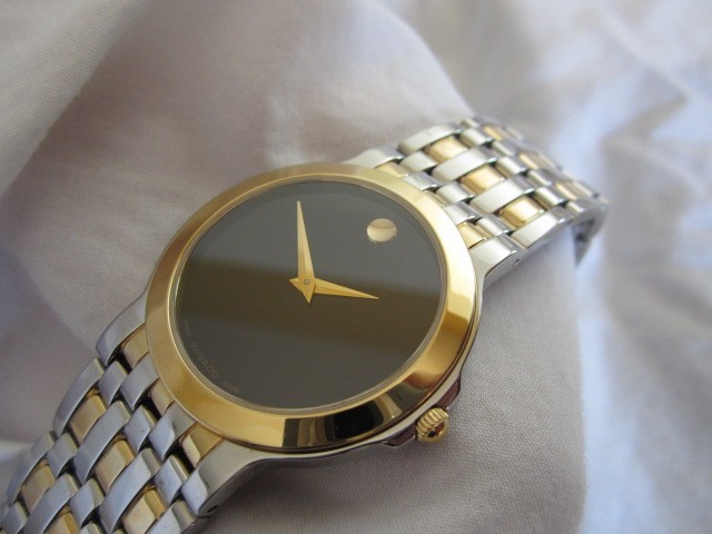 Movado Two Tone Watch 0605134 Link 81 G2 1898