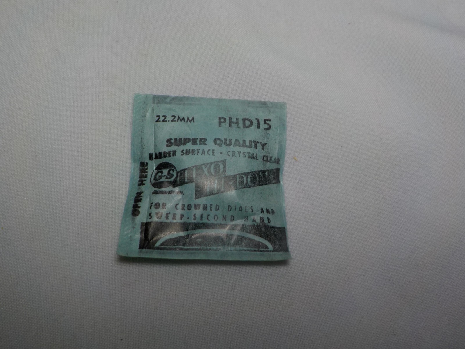 GS FLEXO HI DOME WATCH CRYSTAL REPLACEMENT PART 22.2 MM WATCHMAKER PHD15 #94