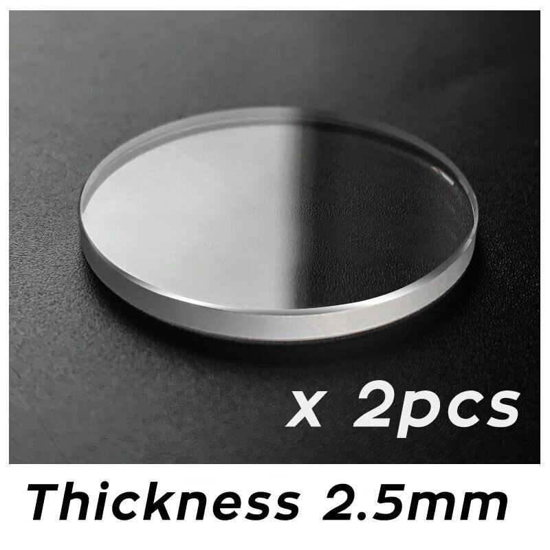 2PCS 2.5mm Flat Round Watch Glass Crystal 27-45mm Lens Watch Repair Parts Mirror