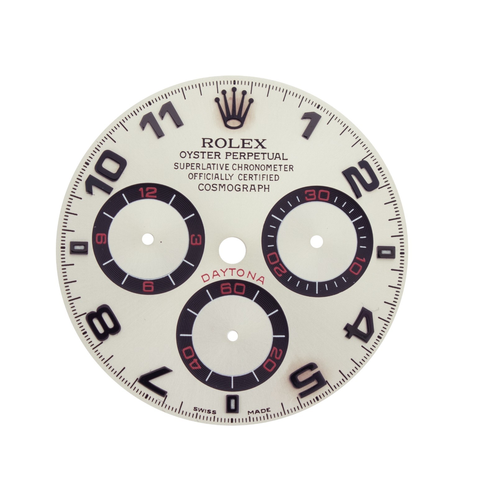 ROLEX GENUINE DAYTONA SILVER RACING DIAL 116509 DAMAGED