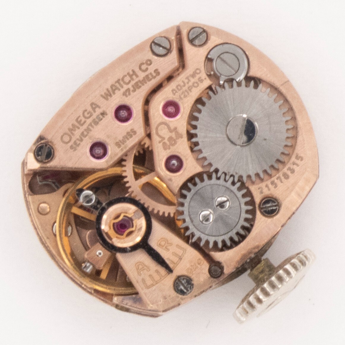 Vintage Omega Caliber 484 17-Jewel 2-Adjustment Wristwatch Movement, Runs