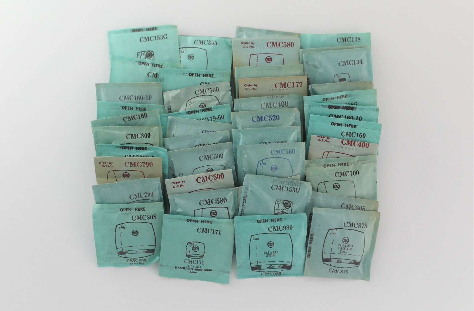 Germanow-Simon (GS) Wrist Watch Crystals- Series CMC (60+ variations)
