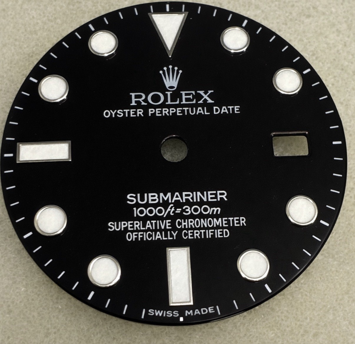 Rolex Submariner 40mm Refinished Black Luminous Dial For 16610 168000 16800