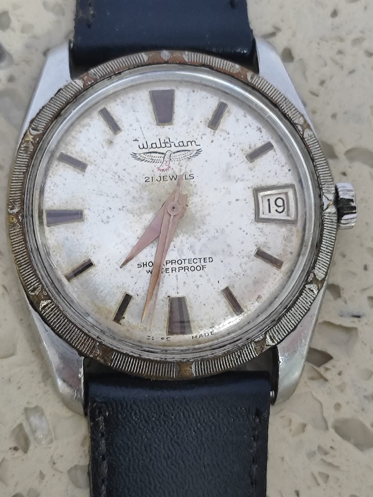 1960 WALTHAM EAGLE WRISTWATCH Mens watchhand wind 34mm Working
